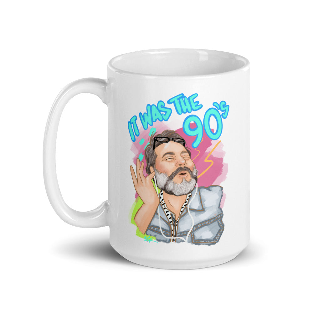 White glossy mug